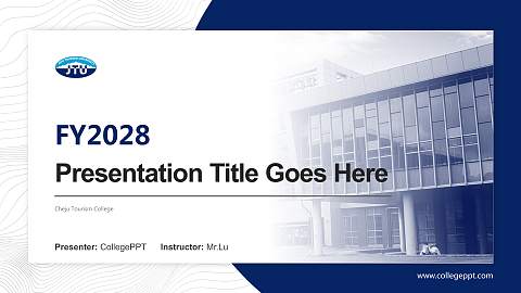 Cheju Tourism College Academic Presentation/Research Findings Report PPT Template