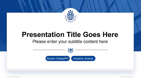 Busan Arts College National Scholarship Defense PPT Template