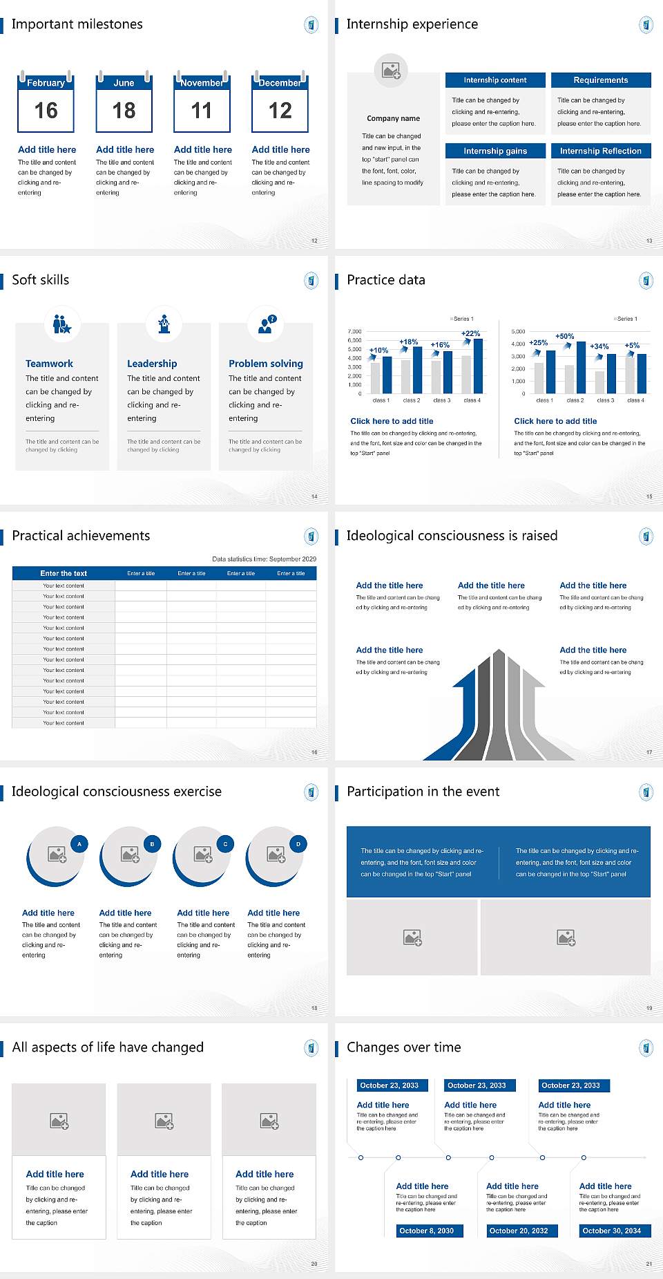 Jeonju University National Scholarship Defense PPT Template4:3 ratio PPT effect preview image3