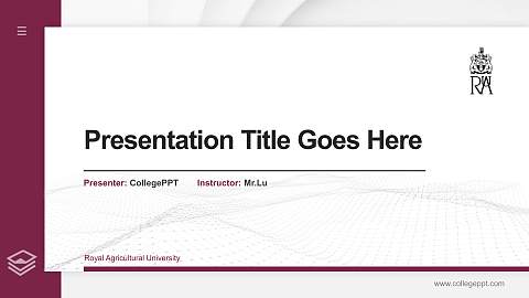 Royal Agricultural University Thesis Proposal/Graduation Defense PPT Template