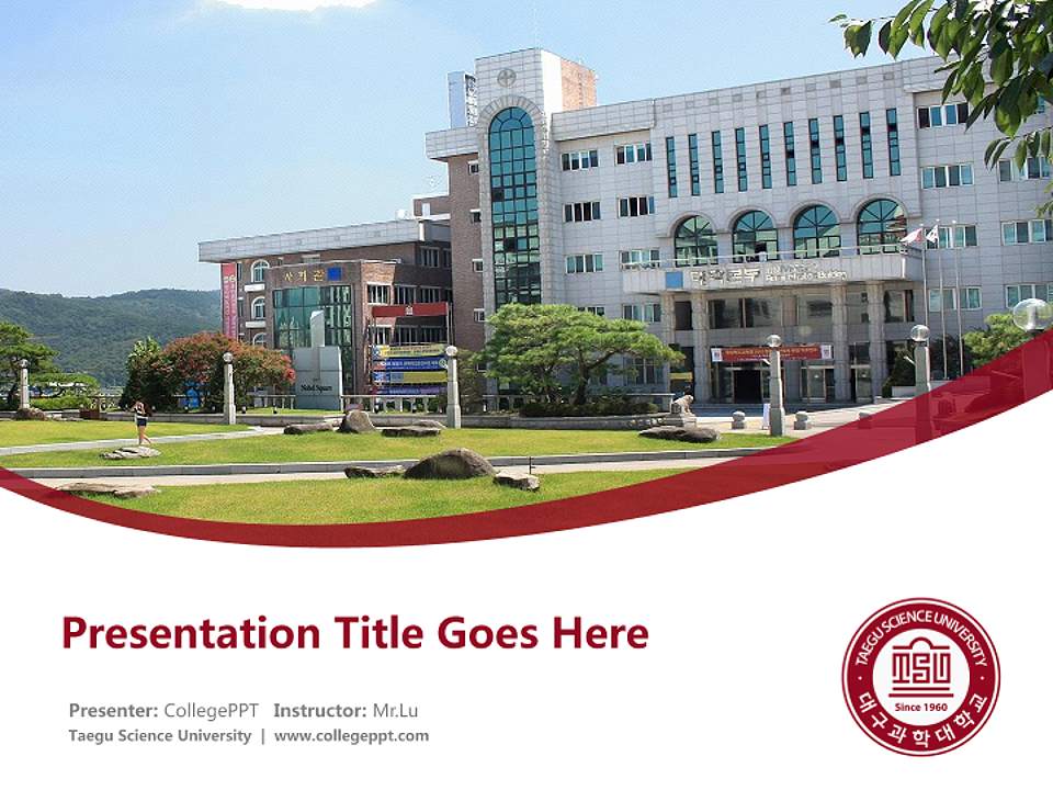Taegu Science University Course/Courseware Creation PPT Template4:3 ratio PPT effect preview image5