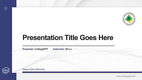 Daegu Cyber University Thesis Proposal/Graduation Defense PPT Template