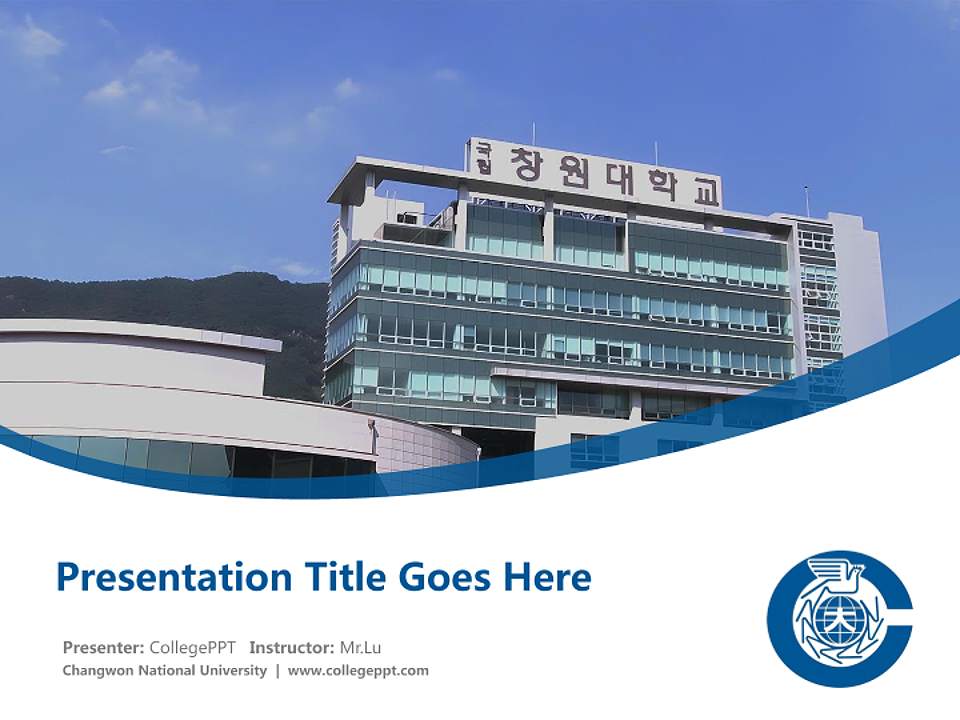 Changwon National University Course/Courseware Creation PPT Template4:3 ratio PPT effect preview image5