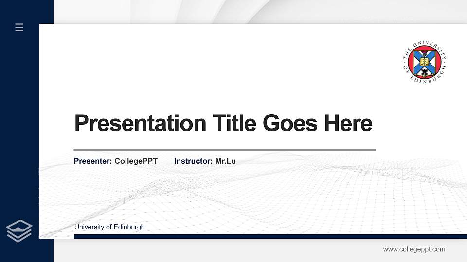 University of Edinburgh Thesis Proposal/Graduation Defense PPT Template16:9 ratio PPT effect preview image1