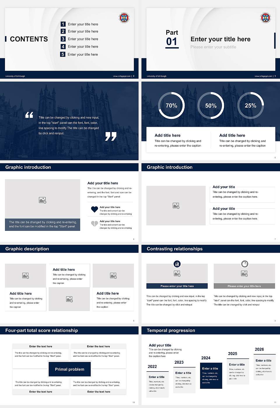 University of Edinburgh Thesis Proposal/Graduation Defense PPT Template16:9 ratio PPT effect preview image2