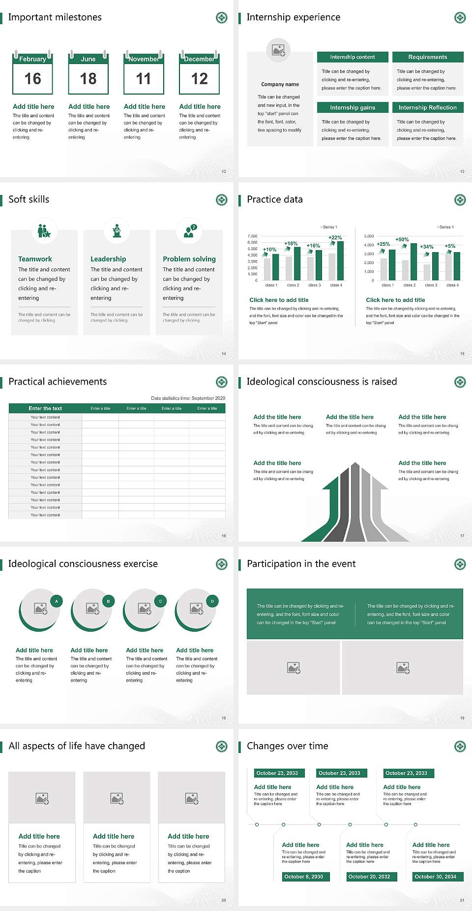 Jinju Health College National Scholarship Defense PPT Template4:3 ratio PPT effect preview image3