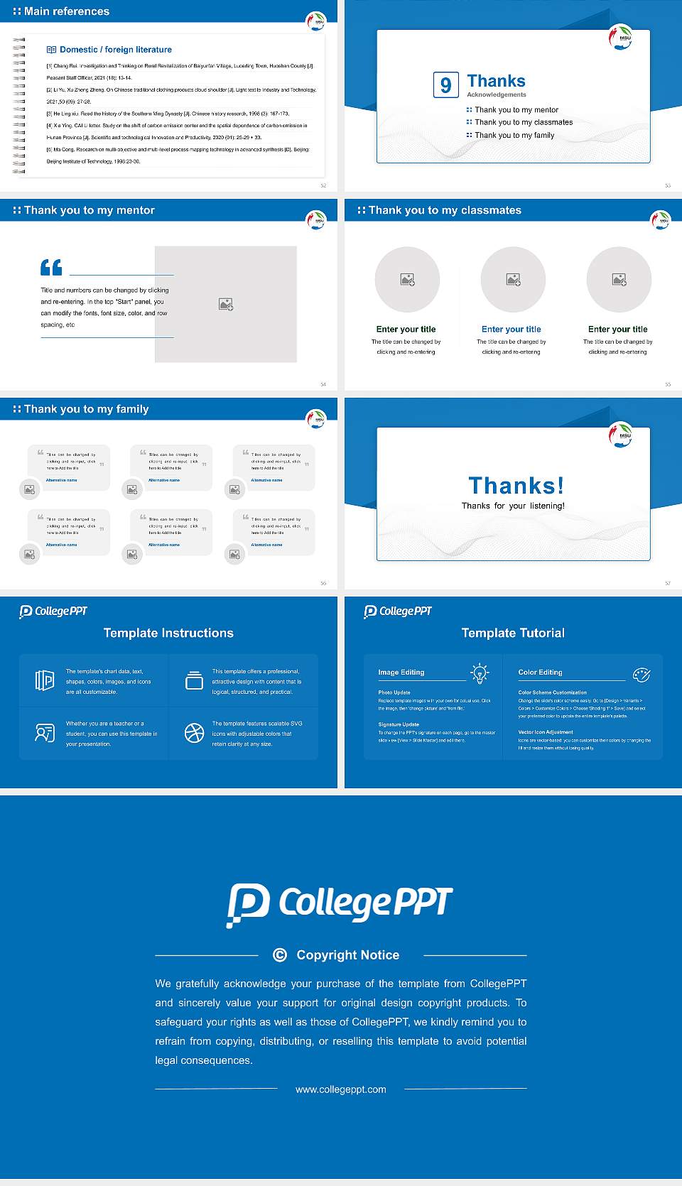 Mokpo Science University Graduation Thesis Defense PPT Template16:9 ratio PPT effect preview image7