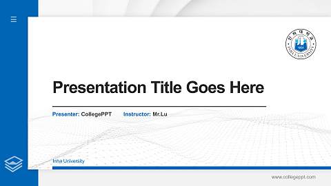 Inha University Thesis Proposal/Graduation Defense PPT Template