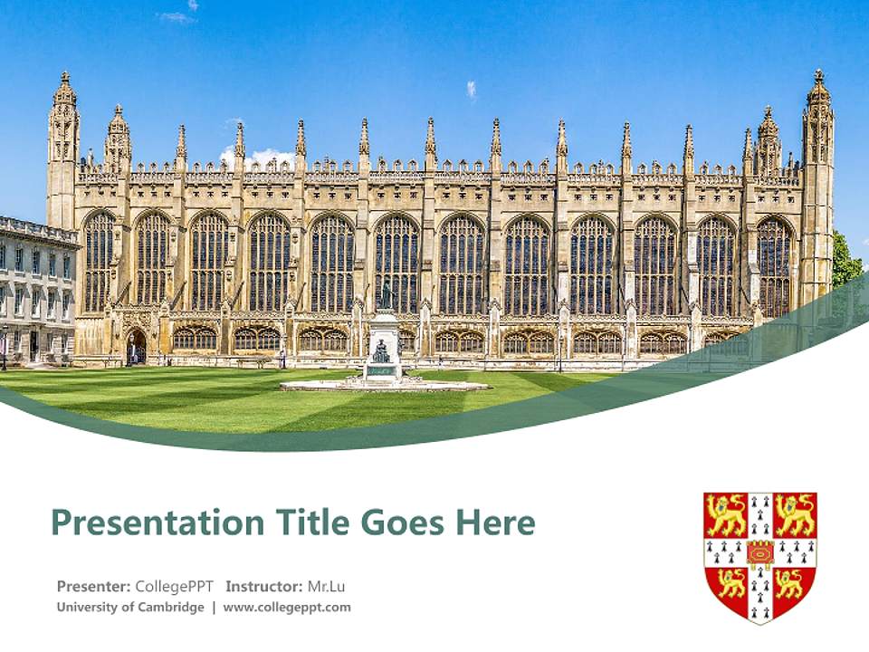 University of Cambridge Course/Courseware Creation PPT Template4:3 ratio PPT effect preview image5