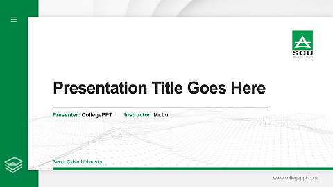 Seoul Cyber University Thesis Proposal/Graduation Defense PPT Template