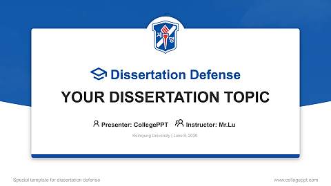 Keimyung University Graduation Thesis Defense PPT Template