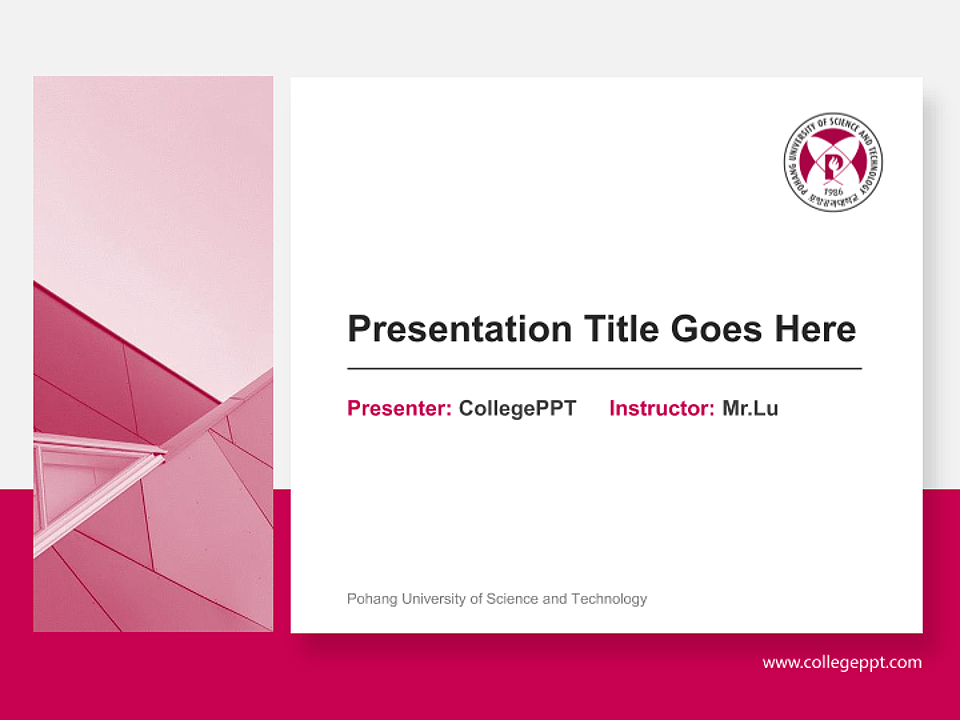 Pohang University of Science and Technology General Purpose PPT Template_Slide preview image1
