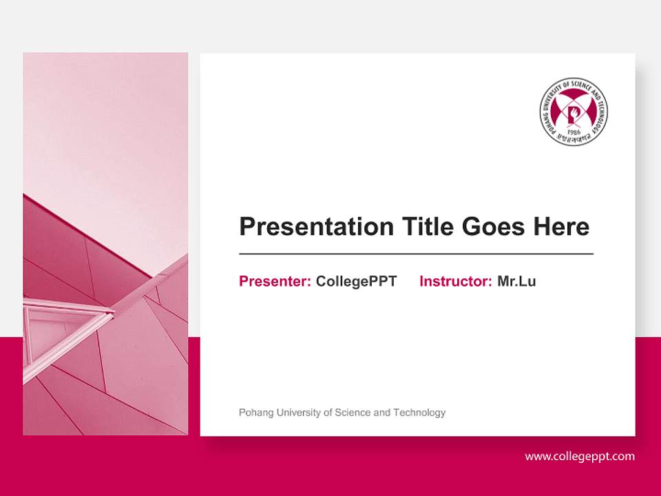 Pohang University of Science and Technology General Purpose PPT Template4:3 ratio PPT effect preview image6