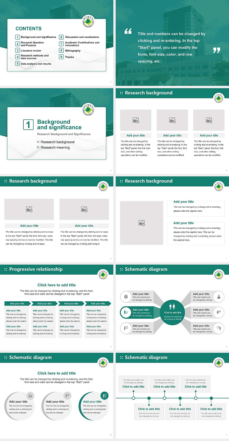 Daegu University Graduation Thesis Defense PPT Template4:3 ratio PPT effect preview image2