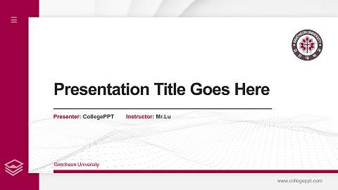 Gimcheon University Thesis Proposal/Graduation Defense PPT Template