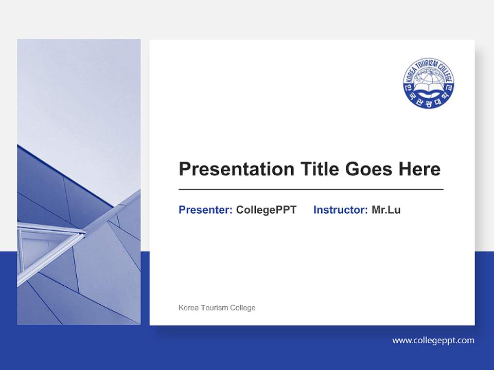Korea Tourism College General Purpose PPT Template4:3 ratio PPT effect preview image6
