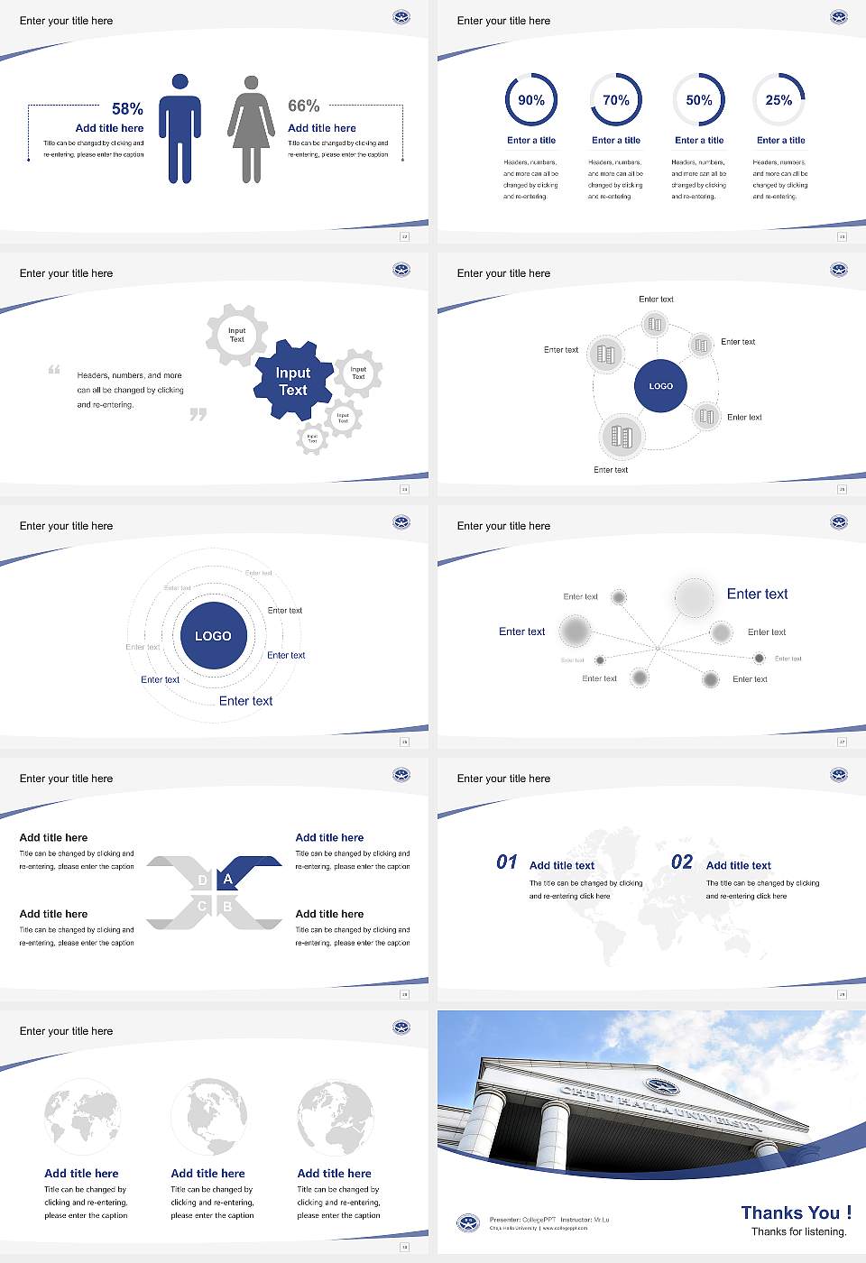 Cheju Halla University Course/Courseware Creation PPT Template16:9 ratio PPT effect preview image4