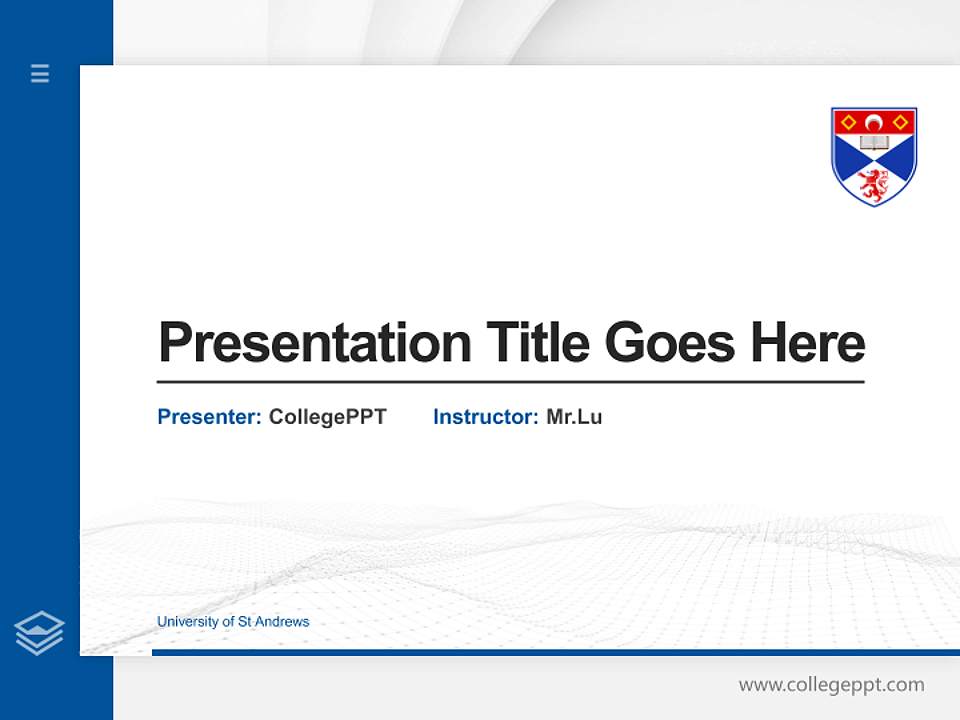University of St Andrews Thesis Proposal/Graduation Defense PPT Template4:3 ratio PPT effect preview image5