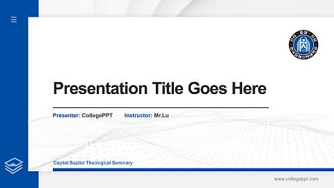 Capital Baptist Theological Seminary Thesis Proposal/Graduation Defense PPT Template