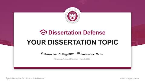 Chungbuk National University Graduation Thesis Defense PPT Template