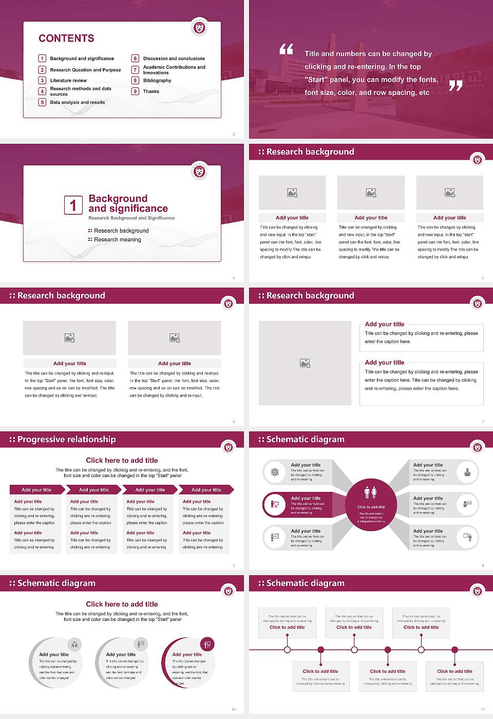 Chungbuk National University Graduation Thesis Defense PPT Template16:9 ratio PPT effect preview image2
