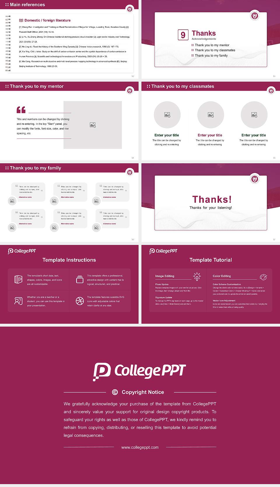 Chungbuk National University Graduation Thesis Defense PPT Template16:9 ratio PPT effect preview image7