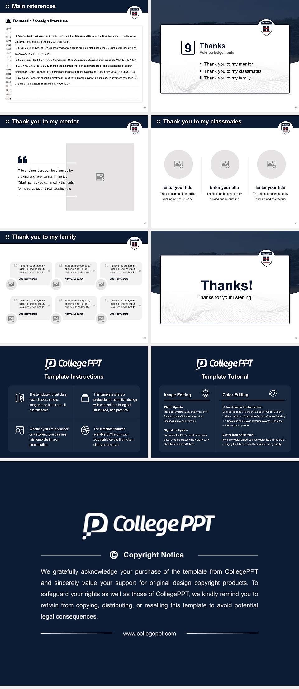Kyungbuk College Graduation Thesis Defense PPT Template4:3 ratio PPT effect preview image7
