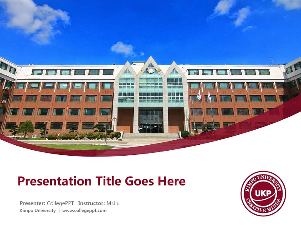 Kimpo University Course/Courseware Creation PPT Template4:3 ratio PPT effect preview image5