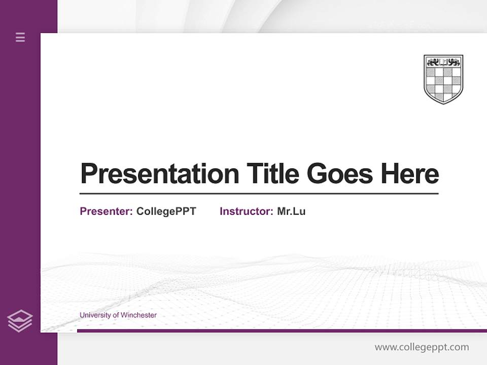 University of Winchester Thesis Proposal/Graduation Defense PPT Template4:3 ratio PPT effect preview image5
