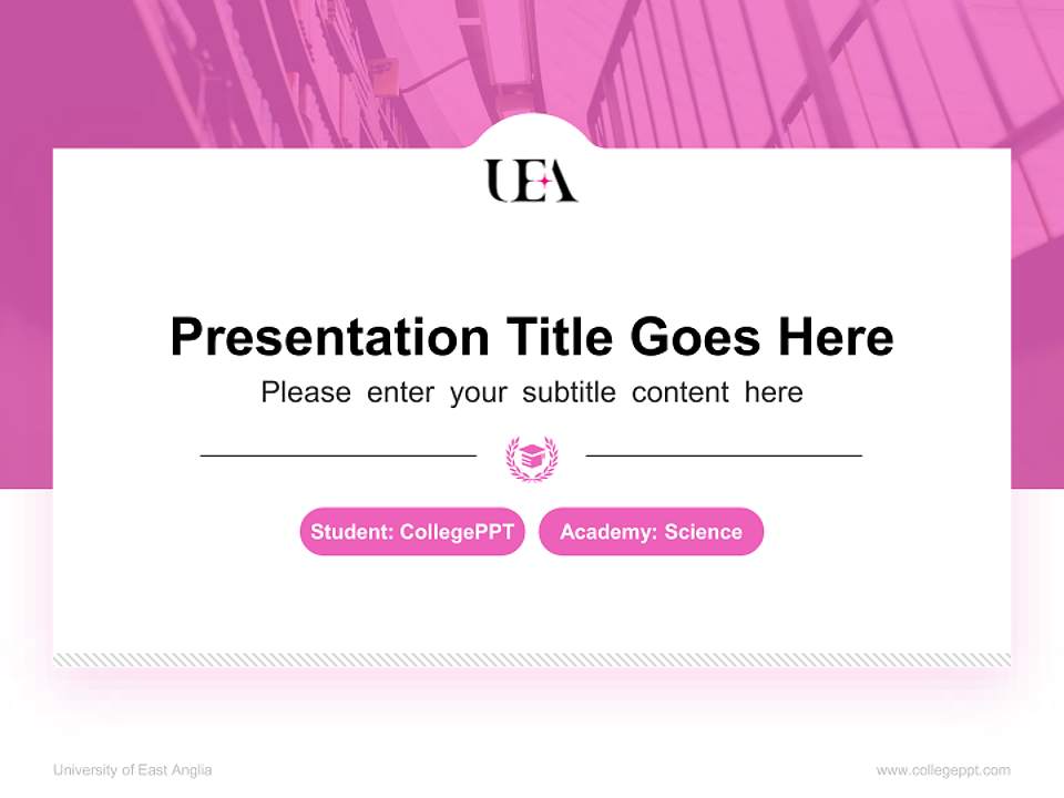 University of East Anglia National Scholarship Defense PPT Template4:3 ratio PPT effect preview image4