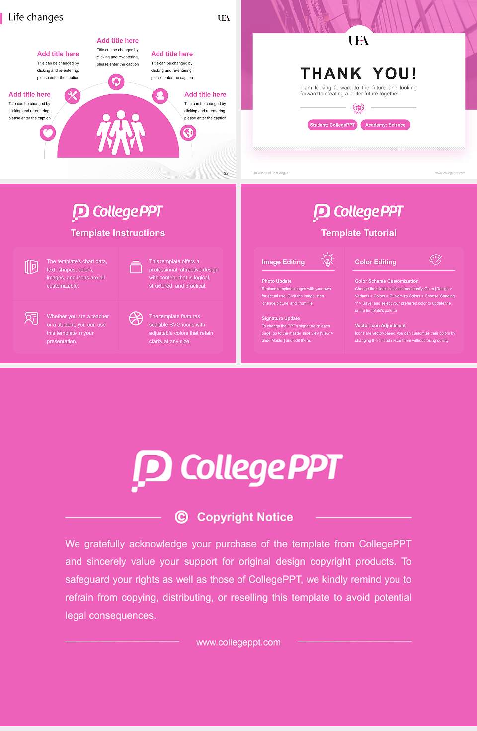 University of East Anglia National Scholarship Defense PPT Template4:3 ratio PPT effect preview image4