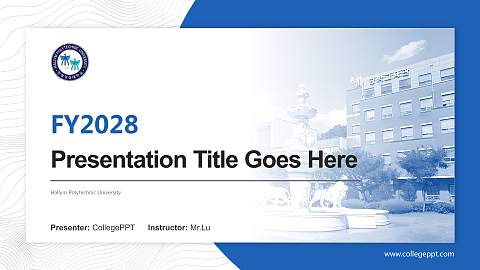 Hallym Polytechnic University Academic Presentation/Research Findings Report PPT Template