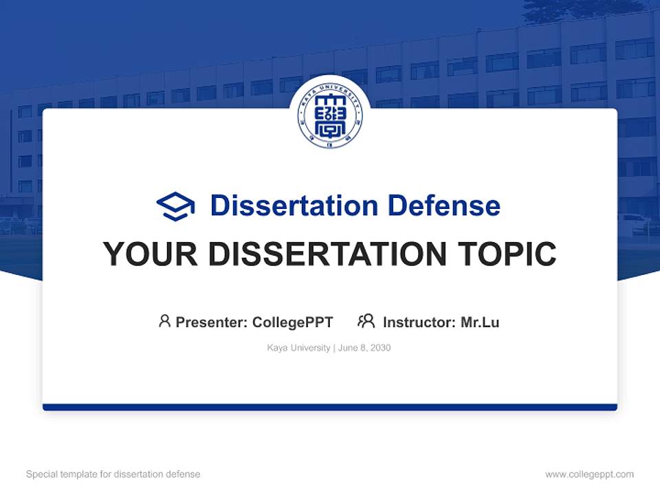 Kaya University Graduation Thesis Defense PPT Template4:3 ratio PPT effect preview image7