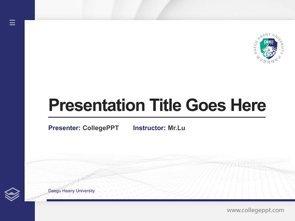 Daegu Haany University Thesis Proposal/Graduation Defense PPT Template4:3 ratio PPT effect preview image5