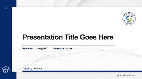 Gangdong University Thesis Proposal/Graduation Defense PPT Template