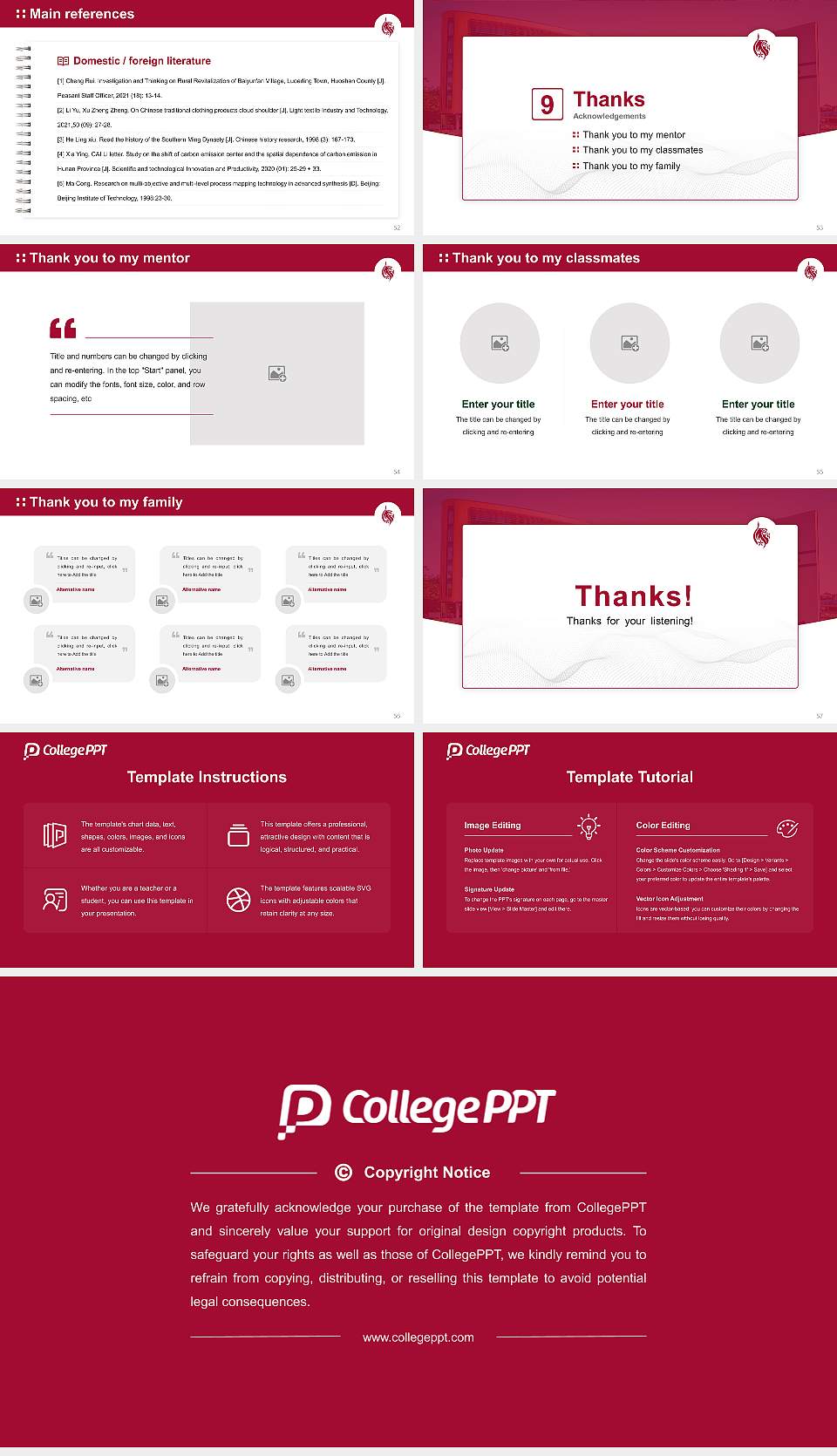 De Montfort University Graduation Thesis Defense PPT Template16:9 ratio PPT effect preview image7