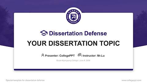 Busan Kyungsang College Graduation Thesis Defense PPT Template
