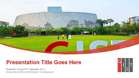 Gwangju Institute of Science and Technology Course/Courseware Creation PPT Template