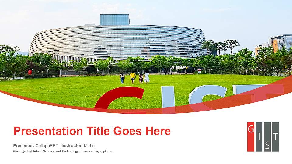 Gwangju Institute of Science and Technology Course/Courseware Creation PPT Template16:9 ratio PPT effect preview image
