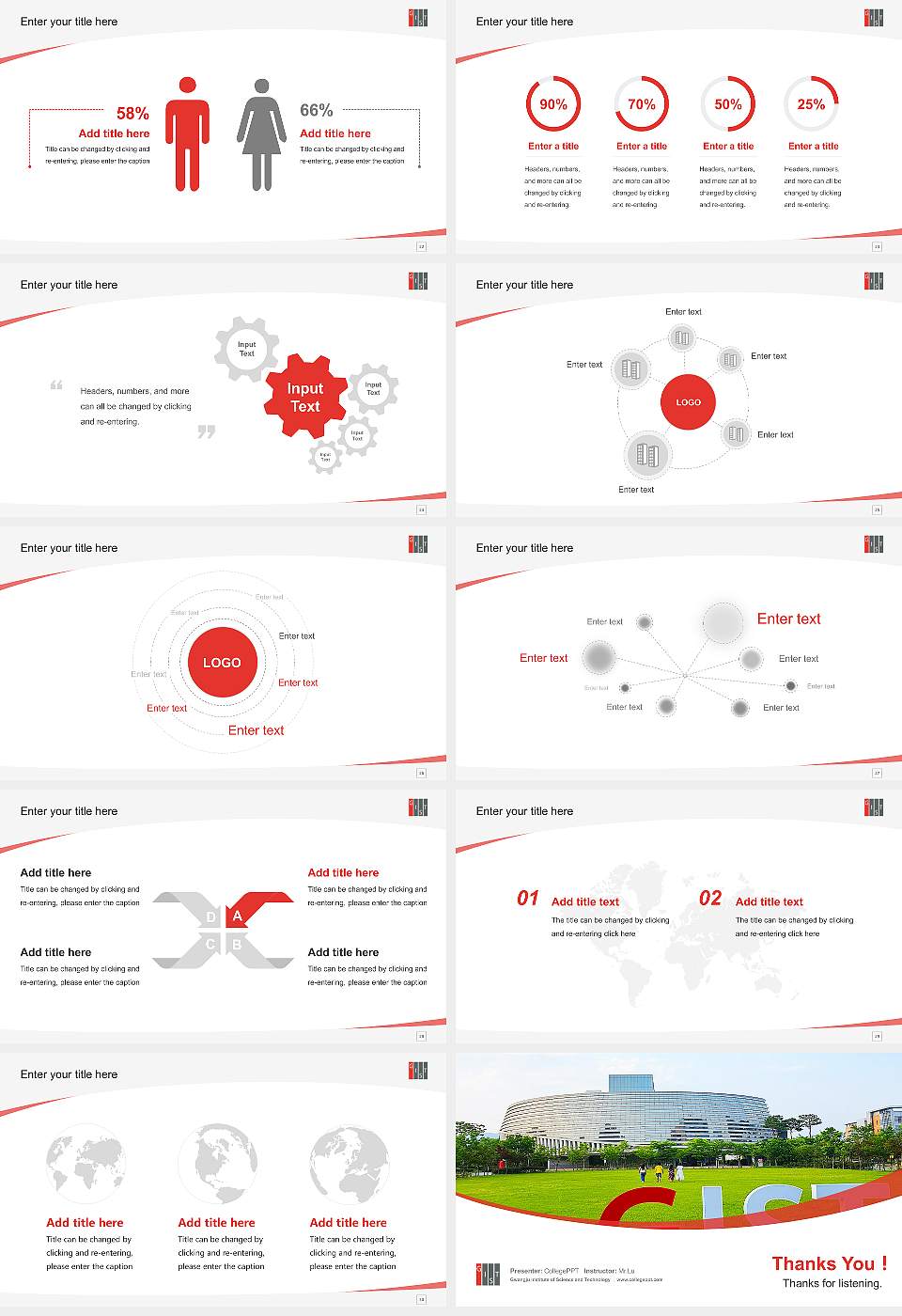 Gwangju Institute of Science and Technology Course/Courseware Creation PPT Template16:9 ratio PPT effect preview image4