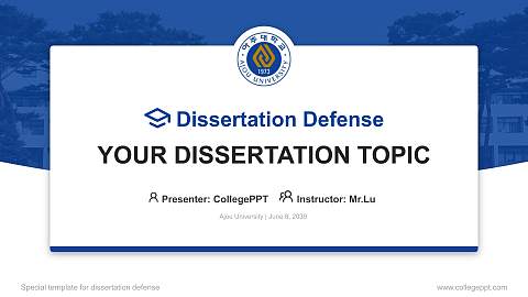 Ajou University Graduation Thesis Defense PPT Template