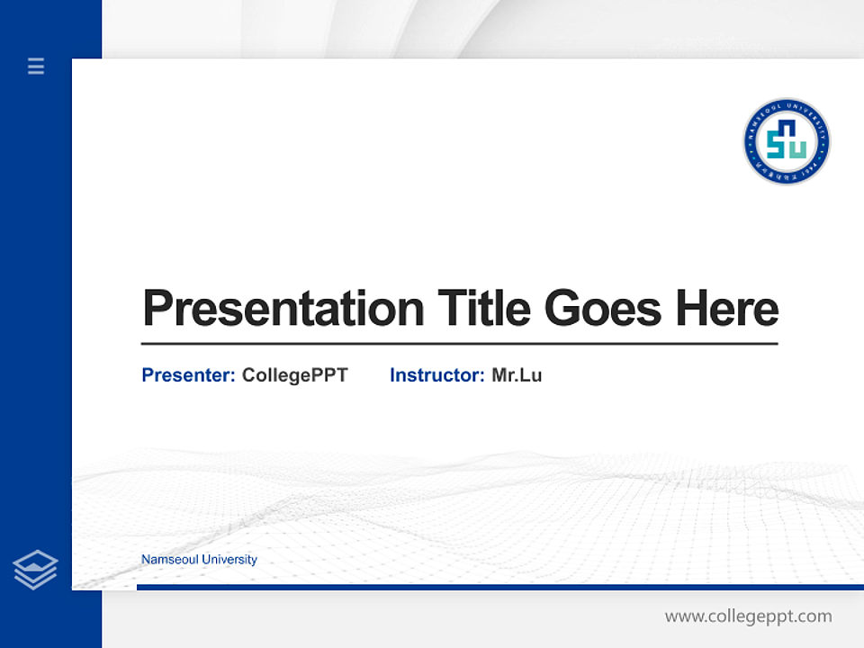 Namseoul University Thesis Proposal/Graduation Defense PPT Template_Slide preview image1