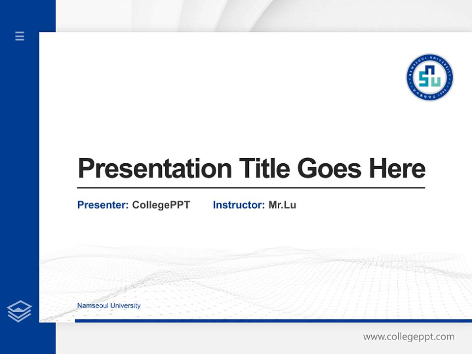 Namseoul University Thesis Proposal/Graduation Defense PPT Template4:3 ratio PPT effect preview image5