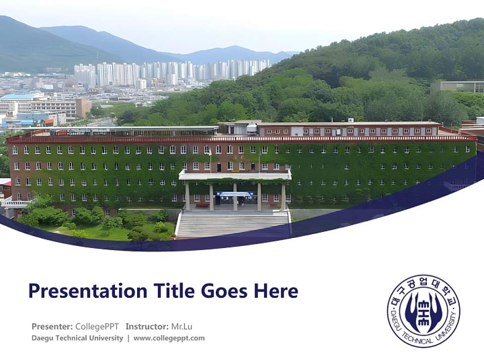 Daegu Technical University Course/Courseware Creation PPT Template4:3 ratio PPT effect preview image5