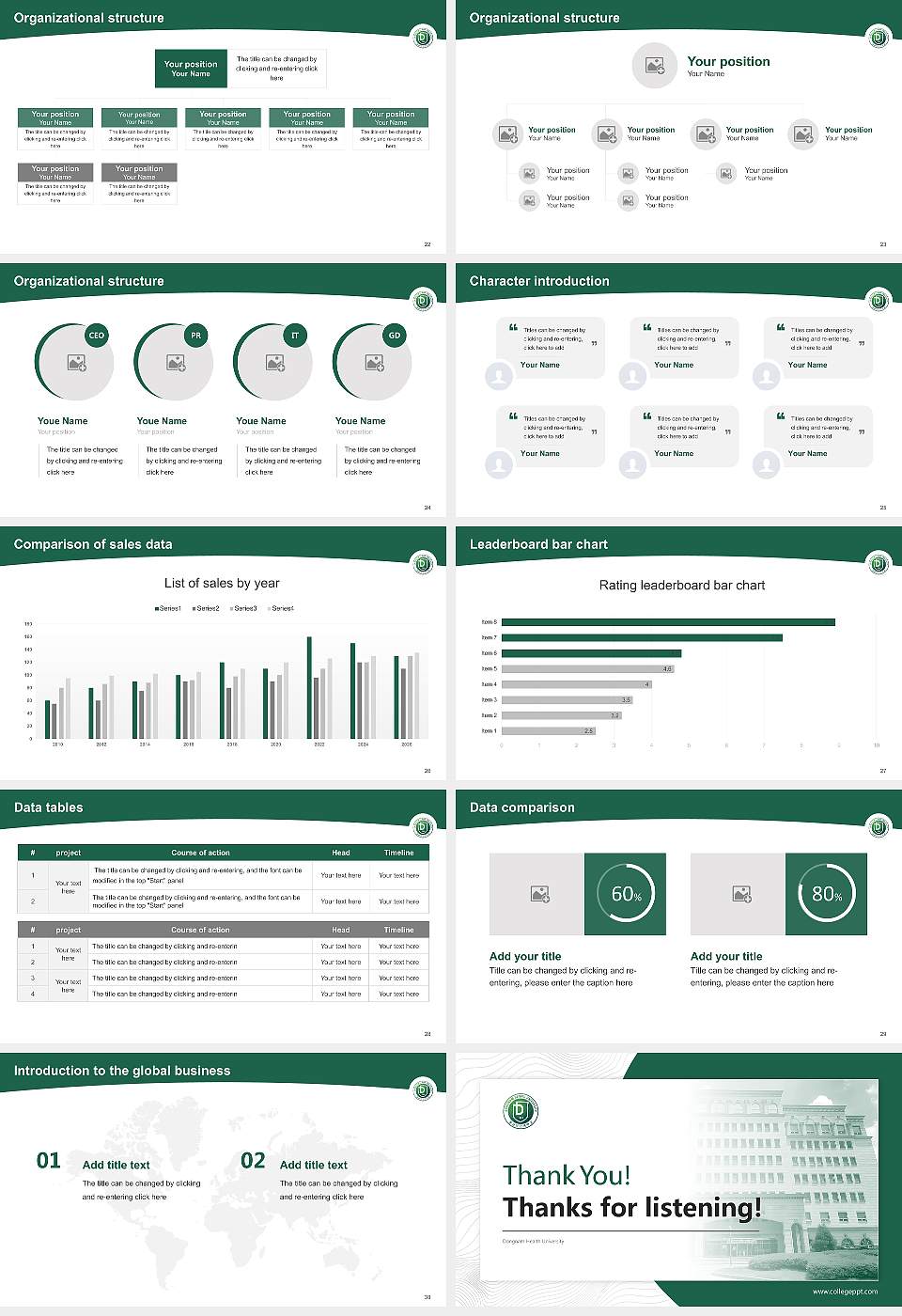 Dongnam Health University Academic Presentation/Research Findings Report PPT Template16:9 ratio PPT effect preview image4