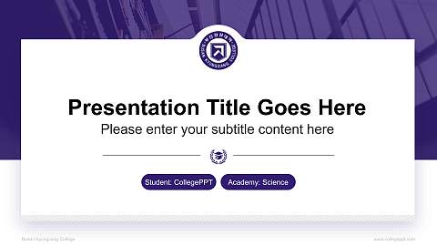 Busan Kyungsang College National Scholarship Defense PPT Template