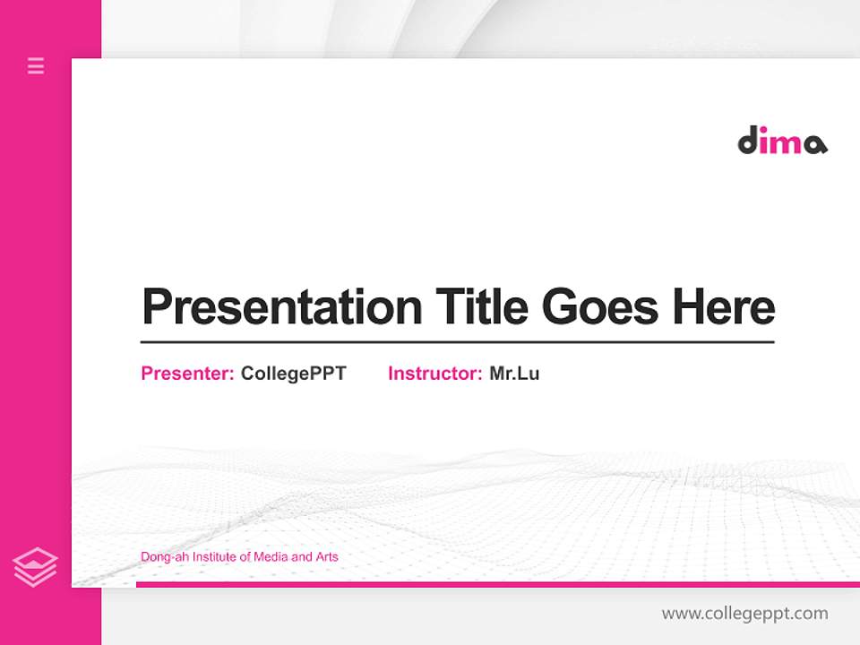 Dong-ah Institute of Media and Arts Thesis Proposal/Graduation Defense PPT Template4:3 ratio PPT effect preview image5