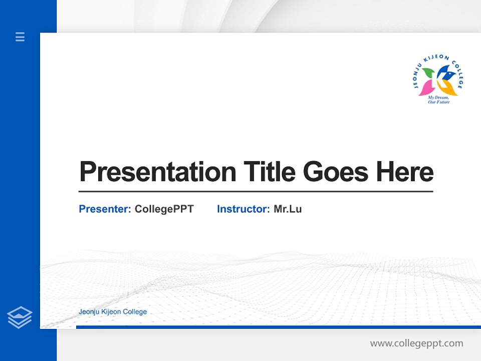 Jeonju Kijeon College Thesis Proposal/Graduation Defense PPT Template4:3 ratio PPT effect preview image5