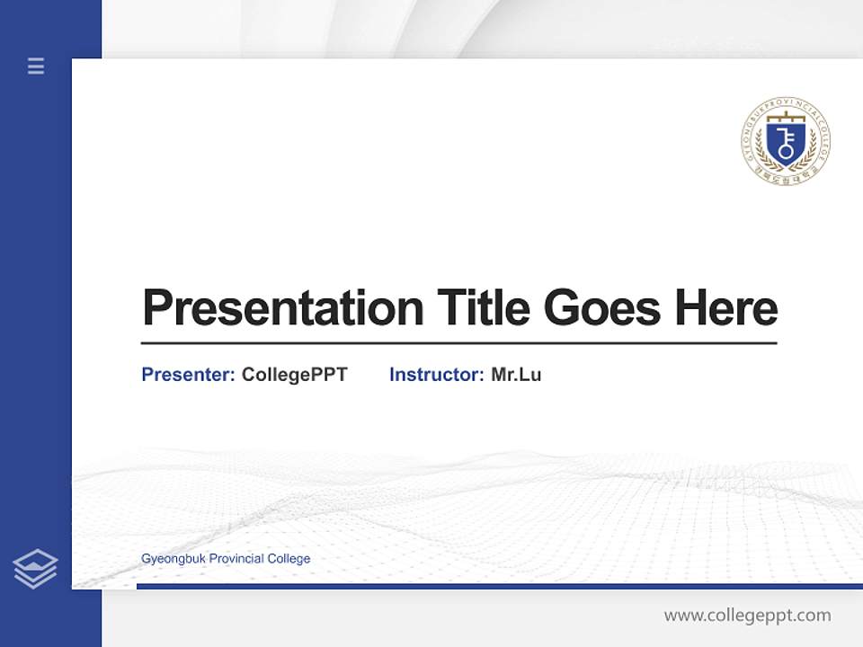 Gyeongbuk Provincial College Thesis Proposal/Graduation Defense PPT Template4:3 ratio PPT effect preview image5