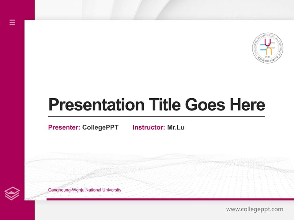 Gangneung-Wonju National University Thesis Proposal/Graduation Defense PPT Template4:3 ratio PPT effect preview image5
